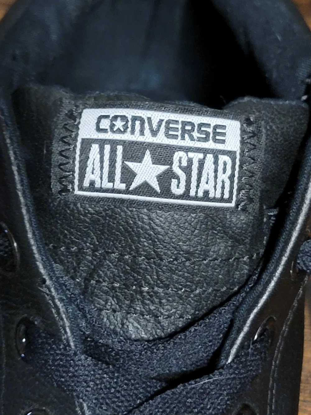 Converse All Star Chuck Taylor high Tops In Black and White Leather